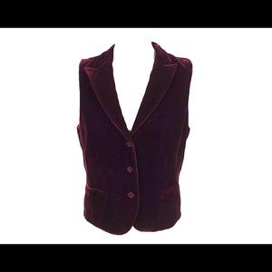 Lauren Ralph Lauren, Medium, Silk Velvet Vest